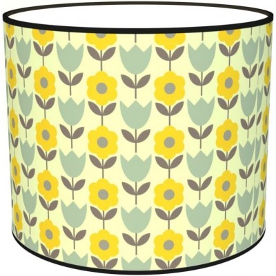 Schermo della lampada Forma Cilindrica 50×50 cm. Tulipano Soggiorno, sala da pranzo e camera da letto. Tessile. Colore giallo