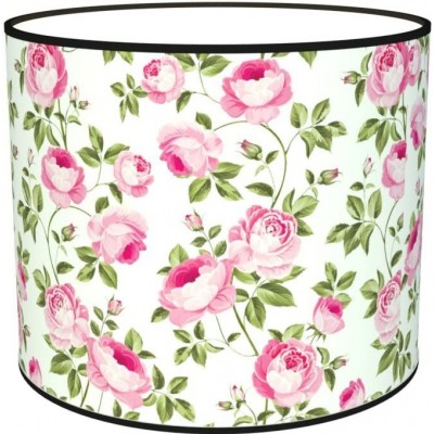 Lamp shade Cylindrical Shape 50×50 cm. Tulip Living room, dining room and bedroom. Textile and Polycarbonate. Rose Color