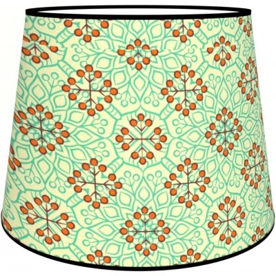 Pantalla para lámpara Forma Cónica 45×40 cm. Tulipa Comedor, dormitorio y vestíbulo. Textil. Color verde