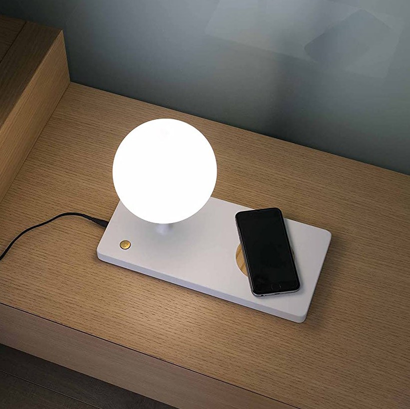 89,95 € Spedizione Gratuita | Lampada da tavolo 7W 30×22 cm. LED Legna. Colore bianca