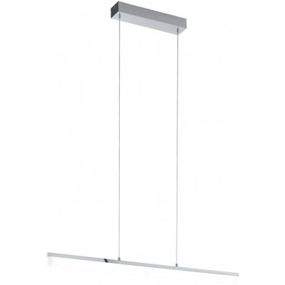 吊灯 Eglo 17W 拉长的 形状 110×79 cm. 客厅, 饭厅 和 卧室. 钢, 铝 和 有机玻璃. 镀铬 颜色