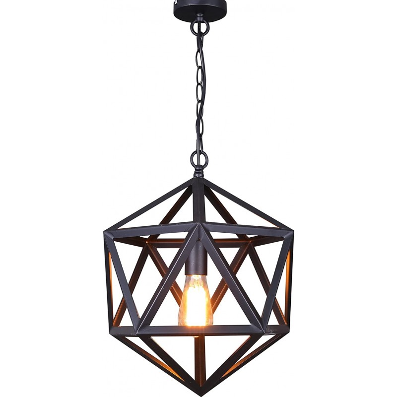 106,95 € Free Shipping | Hanging lamp 120×35 cm. Dining room, bedroom and lobby. Retro Style. Crystal. Black Color