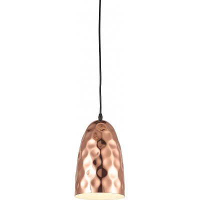Lampe à suspension Façonner Conique 120×16 cm. Salle à manger, chambre et hall. Style rétro. Cristal. Couleur cuivre