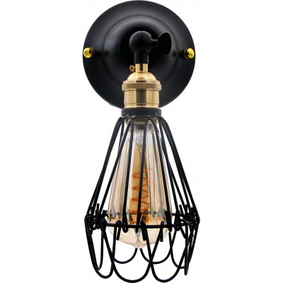 89,95 € Free Shipping | Indoor wall light 35×17 cm. Living room, dining room and lobby. Vintage Style. Metal casting. Black Color