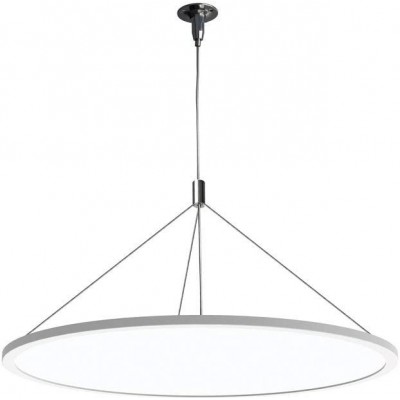 Lampe à suspension Façonner Ronde 60×60 cm. LED Salle, chambre et hall. Aluminium. Couleur blanc