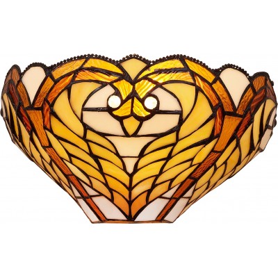 Innenwandleuchte 20W 30×17 cm. Kristall und metall. Orange Farbe
