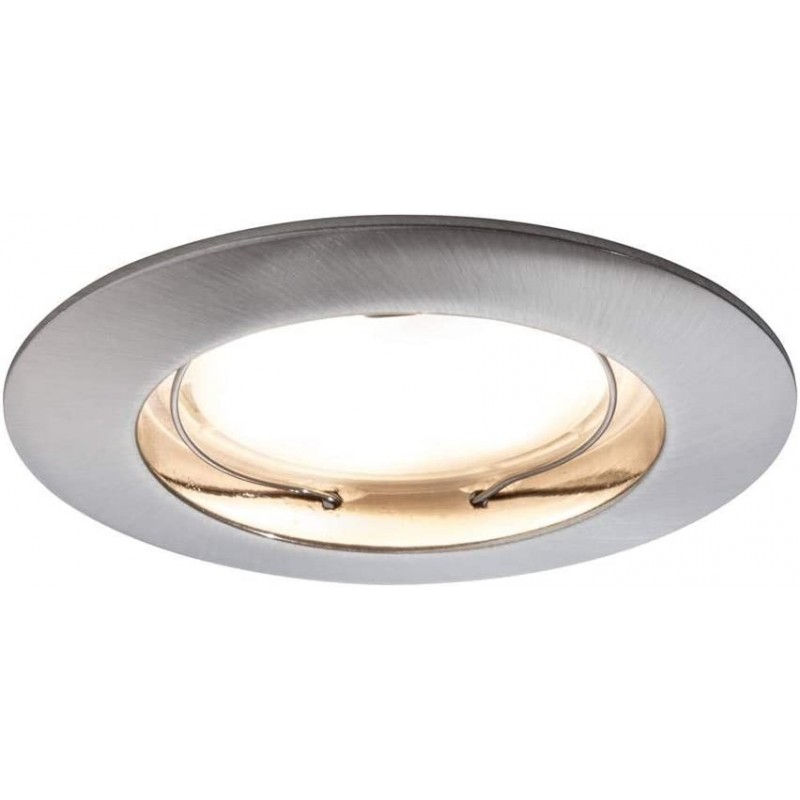 72,95 € Free Shipping | 3 units box Recessed lighting 7W Round Shape 24×13 cm. Living room, dining room and bedroom. Steel. Gray Color