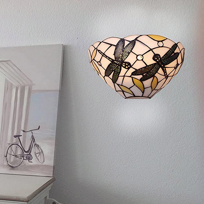 105,95 € Kostenloser Versand | Innenwandleuchte 20W 31×19 cm. Libellen-Design Kristall. Braun Farbe