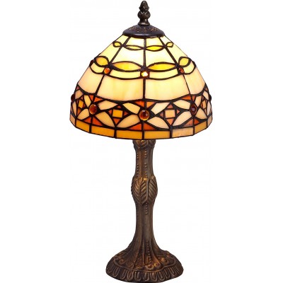 Lampada da tavolo Forma Conica 37×20 cm. Soggiorno, sala da pranzo e camera da letto. Stile design. Cristallo. Colore arancia
