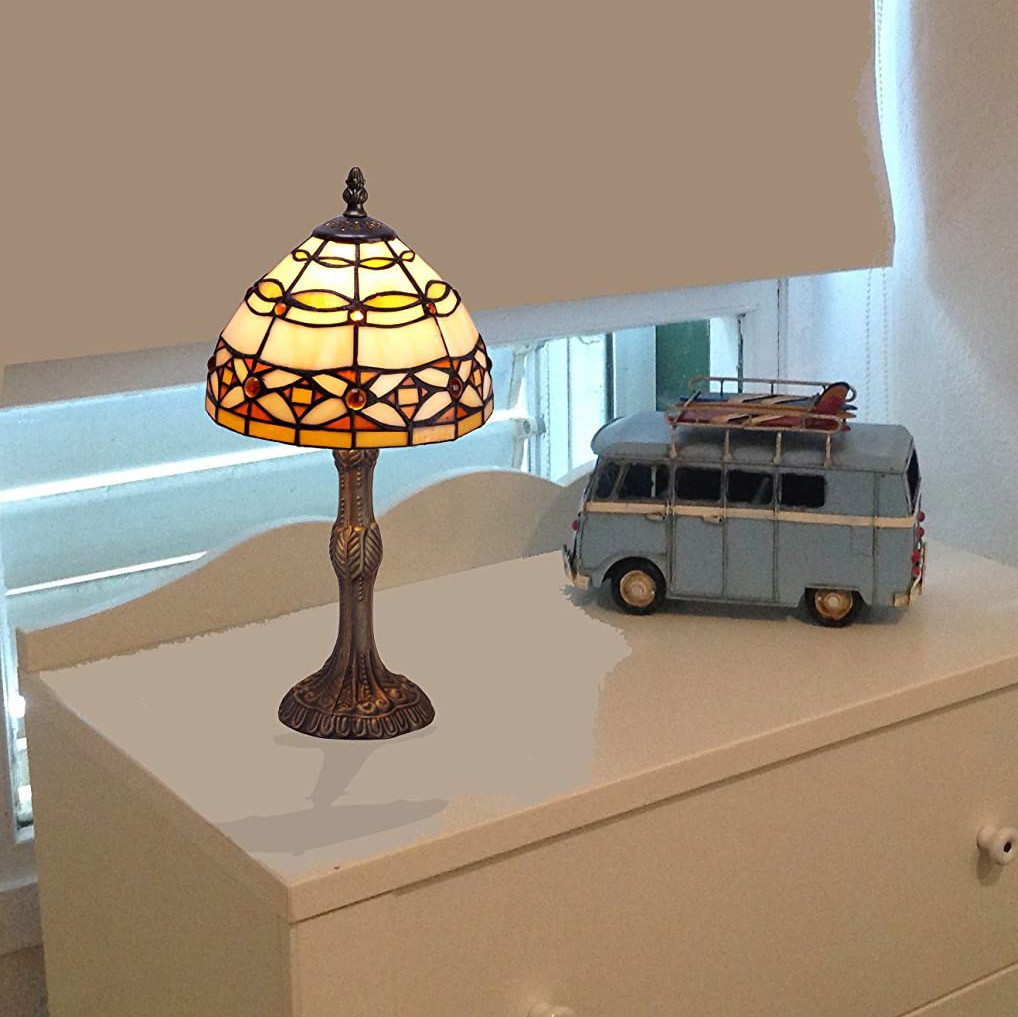 89,95 € Spedizione Gratuita | Lampada da tavolo 37×20 cm. Cristallo. Colore arancia
