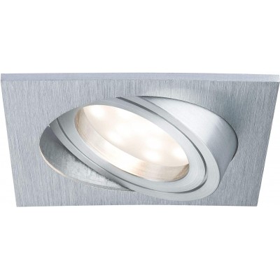 71,95 € Free Shipping | 3 units box Recessed lighting 7W 2700K Very warm light. Square Shape 9×9 cm. Adjustable and dimmable LED Living room, dining room and bedroom. Modern Style. Aluminum. Gray Color