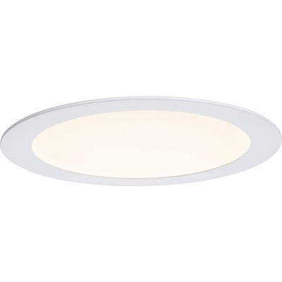 Luz de teto interna 18W Forma Redondo Ø 22 cm. Controle com APP para smartphone Sala de jantar, quarto e salão. Alumínio e PMMA. Cor branco