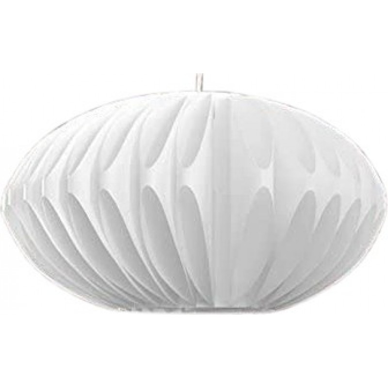 124,95 € 送料無料 | ハンギングランプ 60W 球状 形状 50×50 cm. リビングルーム, ダイニングルーム そして ベッドルーム. PMMA. 白い カラー