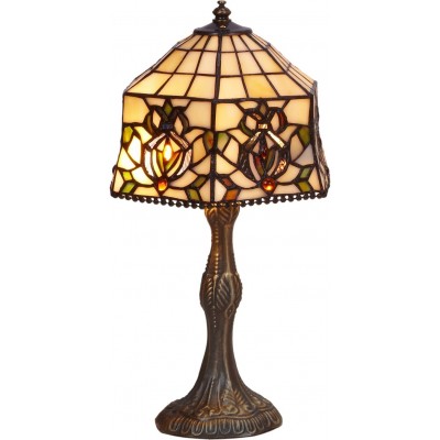 Lampe de table Façonner Pyramidale 37×20 cm. Salle à manger, chambre et hall. Style conception. Cristal. Couleur jaune