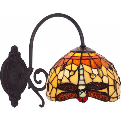 Настенный светильник для дома Сферический Форма 29×20 cm. Дизайн стрекозы Столовая, спальная комната и лобби. Дизайн Стиль. Алюминий и Кристалл. Апельсин Цвет