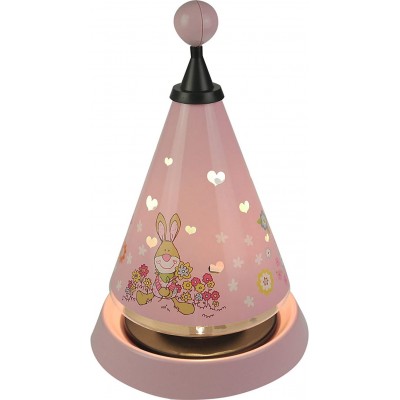 93,95 € Free Shipping | Kids lamp 20W Conical Shape 35×21 cm. Bungee Rabbit Design Living room, dining room and lobby. PMMA. Rose Color