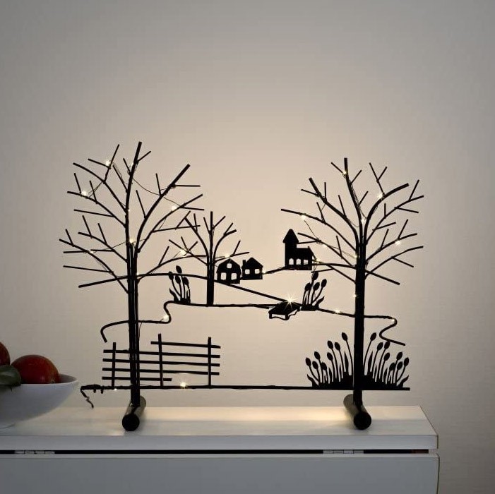 87,95 € Envoi gratuit | Lampe de table 2W 45×36 cm. Lustre à DEL Bois. Couleur noir