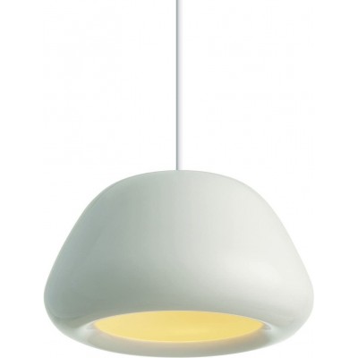 Lámpara colgante 60W Forma Esférica 33×33 cm. Salón, comedor y dormitorio. Aluminio. Color blanco