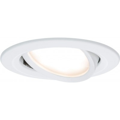 Recessed lighting 50W 2700K Very warm light. Round Shape 8×8 cm. Dining room, bedroom and lobby. Modern and industrial Style. Aluminum and Metal casting. Aluminum Color