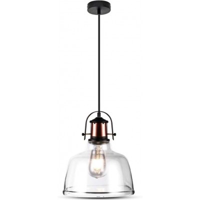 66,95 € Envoi gratuit | Lampe à suspension 60W Ø 22 cm. Cristal, pmma et métal