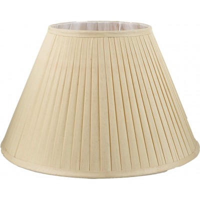92,95 € Free Shipping | Lamp shade Conical Shape 50×50 cm. Tulip Living room, bedroom and lobby. Classic Style. Textile. Yellow Color