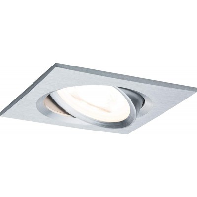 79,95 € Free Shipping | Recessed lighting 7W Square Shape 9×8 cm. Adjustable LED Living room, dining room and bedroom. Aluminum and Metal casting. Gray Color