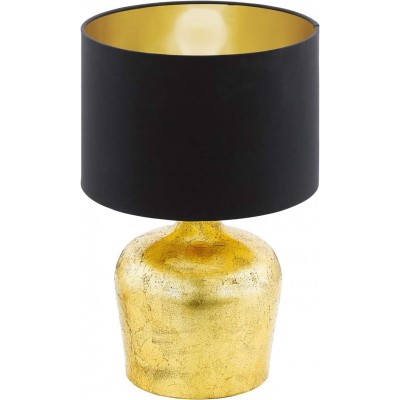 78,95 € Free Shipping | Table lamp Eglo Cylindrical Shape 38×25 cm. Living room, dining room and lobby. Modern Style. Steel. Golden Color