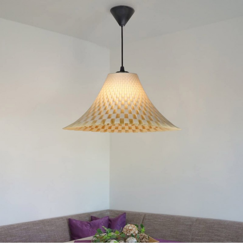 106,95 € Free Shipping | Hanging lamp 40W Conical Shape 160×30 cm. Living room, dining room and bedroom. Modern Style. PMMA. Beige Color