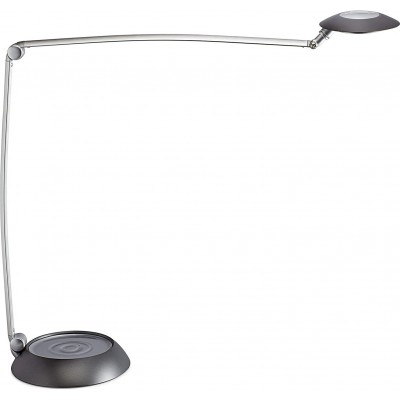 Lampada de escritorio 6W Forma Alongada 47×23 cm. Articulável Sala de jantar, quarto e salão. Alumínio. Cor prata