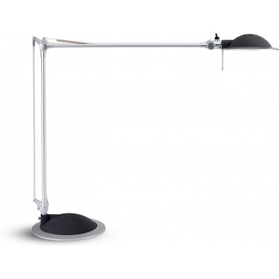 Lámpara de escritorio 11W Forma Alargada 50×28 cm. Articulable Comedor, dormitorio y vestíbulo. Estilo moderno. Aluminio. Color plata