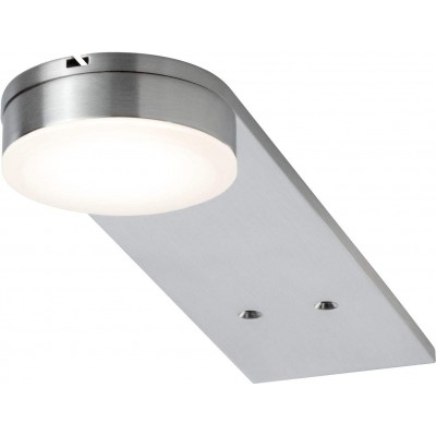 Caixa de 3 unidades Iluminação de móveis 10W 2700K Luz muito quente. Forma Redondo 20×5 cm. LED embutido Cozinha, sala de jantar e zona infantil. Aço, Acrílico e Metais. Cor cinza