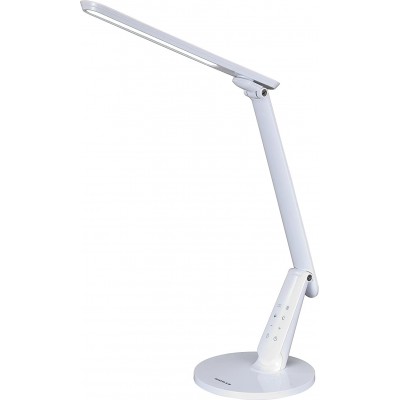 Lámpara de escritorio 10W Forma Alargada 69×60 cm. LED articulable Salón, comedor y dormitorio. ABS y Metal. Color blanco