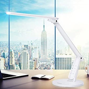 124,95 € Spedizione Gratuita | Lampada da scrivania 10W 69×60 cm. LED articolabile Abs e metallo. Colore bianca