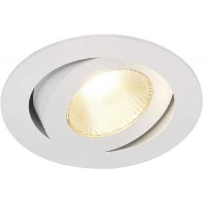 Illuminazione da incasso 16W Forma Rotonda 14×9 cm. Soggiorno, sala da pranzo e atrio. Stile moderno. Alluminio. Colore bianca