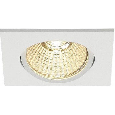 86,95 € Free Shipping | Recessed lighting 9W 3000K Warm light. Square Shape 8×8 cm. Position adjustable LED Living room, bedroom and lobby. Aluminum. White Color