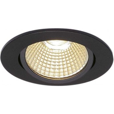 Illuminazione da incasso 11W Forma Rotonda 8×8 cm. LED dimmerabili Soggiorno, sala da pranzo e atrio. Alluminio. Colore nero