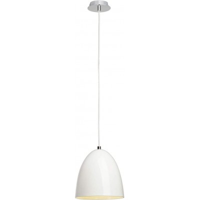 Lampada a sospensione 60W Forma Conica 29×27 cm. LED Sala da pranzo, camera da letto e atrio. Stile moderno. Acciaio e Alluminio. Colore bianca