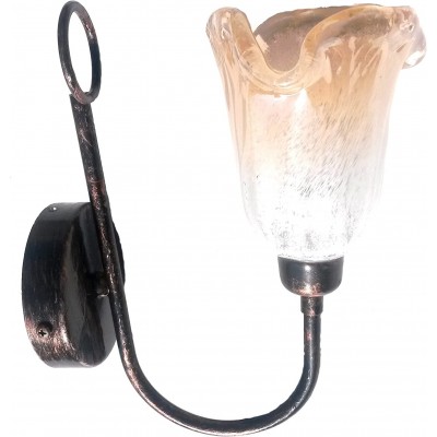 Настенный светильник для дома Коническая Форма 28×22 cm. Гостинная, столовая и лобби. Металл. Чернить Цвет