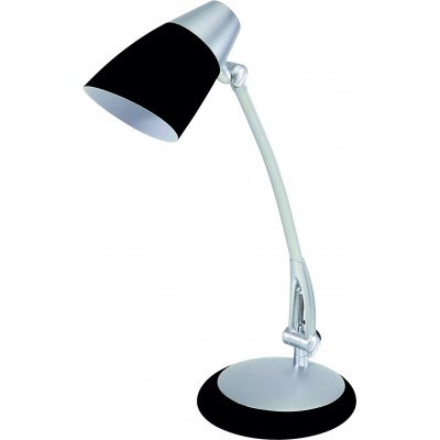 Lámpara de escritorio 13W Forma Cónica 44×20 cm. Articulable Salón, comedor y vestíbulo. Estilo moderno. Metal. Color negro