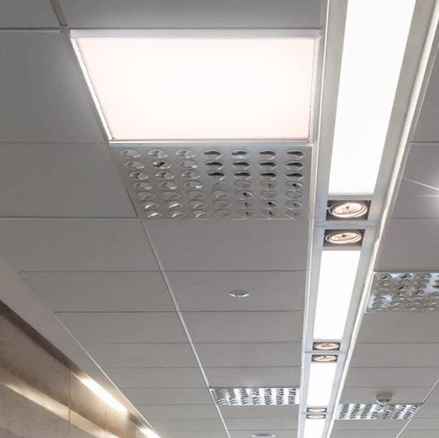 68,95 € Envio grátis | Iluminação embutida 60×60 cm. LED Acrílico. Cor níquel