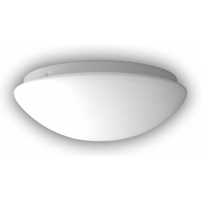 Plafoniera da interno 12W Forma Rotonda 30×30 cm. LED Soggiorno, camera da letto e atrio. Cristallo e Bicchiere. Colore bianca