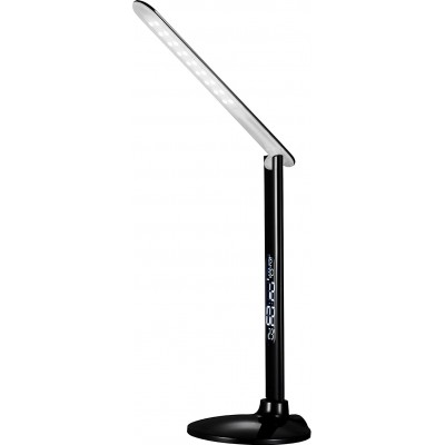 Lampada de escritorio 10W Forma Alongada 45×36 cm. LED articulável Sala de estar, sala de jantar e quarto. ABS e Metais. Cor preto
