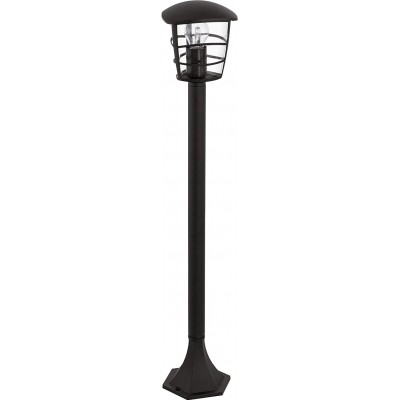 Faro luminoso Eglo 60W Forma Cilindrica 94×17 cm. Disegno del paralume Soggiorno, sala da pranzo e atrio. Acciaio e Alluminio. Colore nero