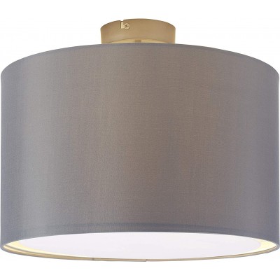 Lampada da soffitto 60W Forma Cilindrica 40×40 cm. Sala da pranzo, camera da letto e atrio. Stile moderno. Metallo. Colore grigio