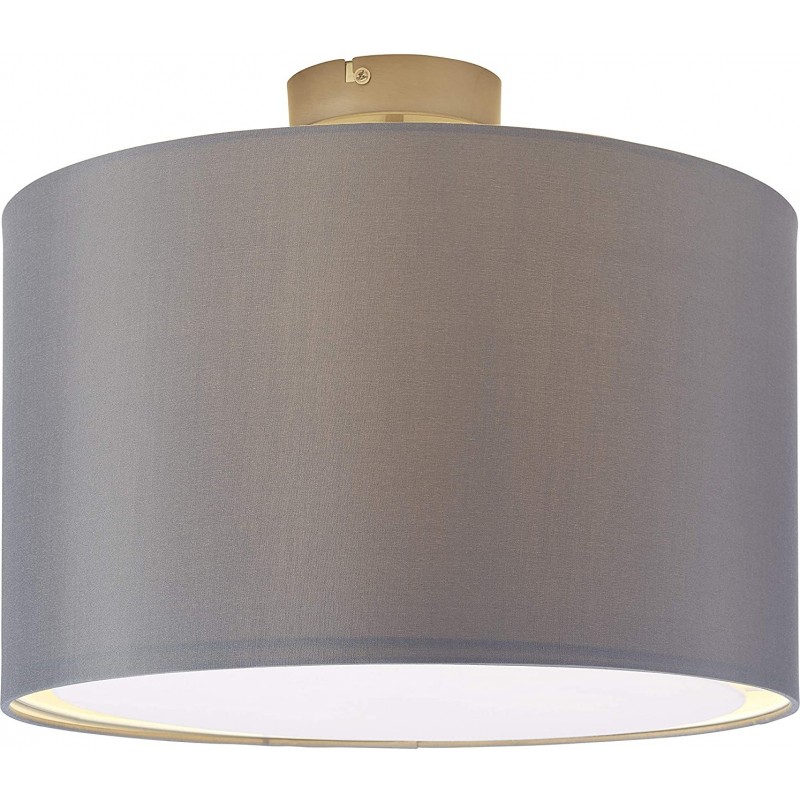 74,95 € Free Shipping | Ceiling lamp 60W Cylindrical Shape 40×40 cm. Dining room, bedroom and lobby. Modern Style. Metal casting. Gray Color