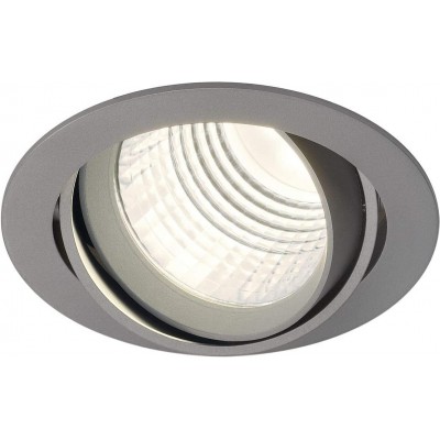 106,95 € Free Shipping | Recessed lighting 27W Round Shape 19×16 cm. Adjustable Living room, dining room and lobby. Classic Style. Aluminum. Gray Color