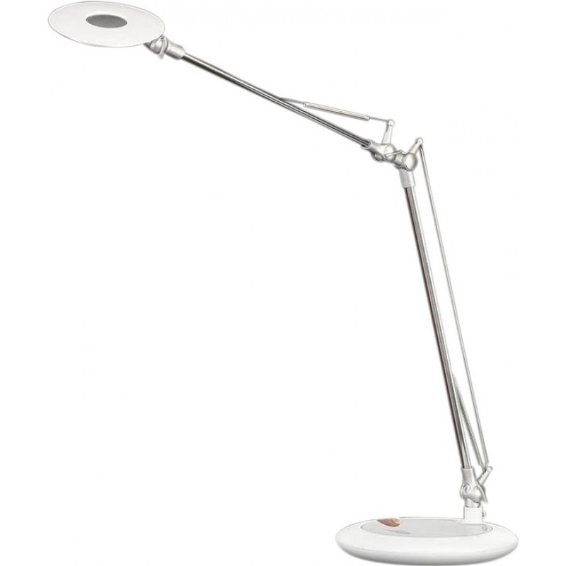 121,95 € Envio grátis | Lampada de escritorio 6W 80×50 cm. Articulável Sala de estar, sala de jantar e quarto. Alumínio. Cor branco