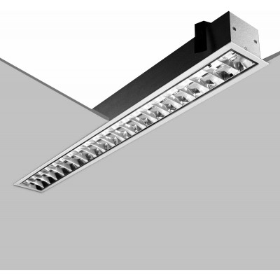 Встраиваемое освещение Удлиненный Форма 124×24 cm. Гостинная, столовая и спальная комната. Серый Цвет