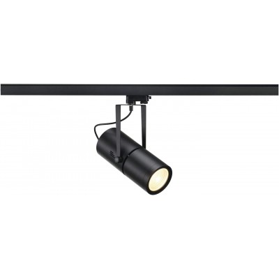 45,95 € Free Shipping | Indoor spotlight 50W Cylindrical Shape 48×15 cm. Adjustable LED. rail-rail system Living room, dining room and bedroom. Modern Style. Aluminum and Glass. Black Color