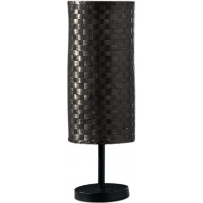 Lámpara de sobremesa 60W Forma Cilíndrica 55×19 cm. Comedor, dormitorio y vestíbulo. Estilo moderno. Metal. Color negro